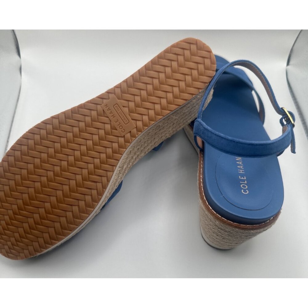 Cole Haan Silvee Espadrille Wedge Sandal, NIB,‎ Size 10, Blue Suede - Picture 6 of 11